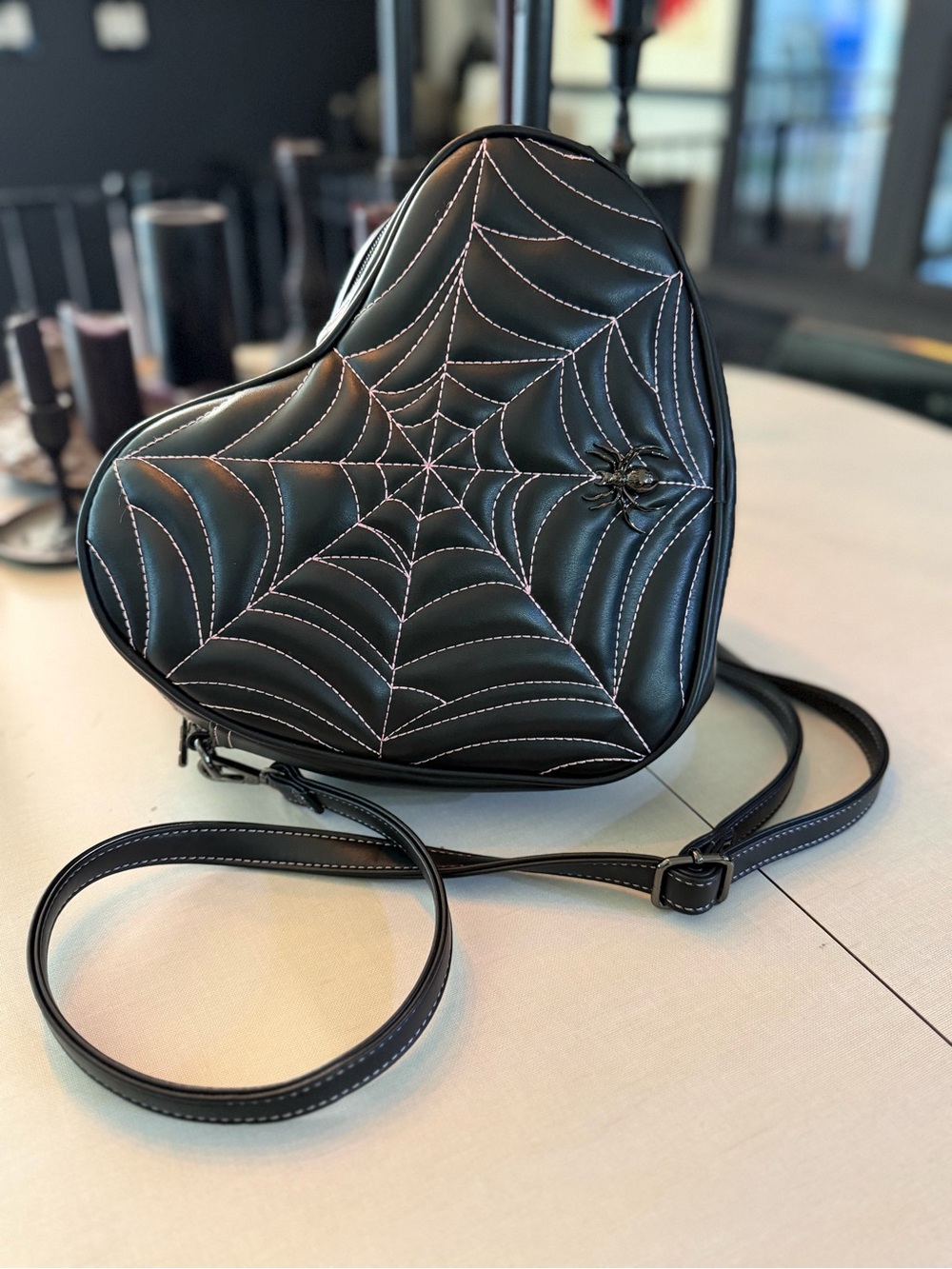 Pumpkin Kult heart-shaped purse from The Collection by Love, Pain and Stitches.